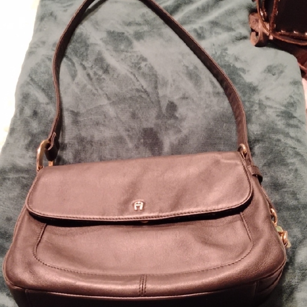 Elegant Black Evening Leather Bag